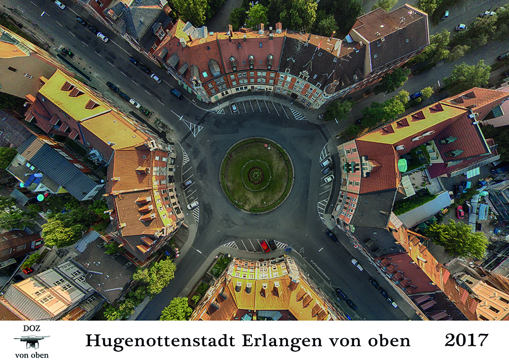 Kalender "Hugenottenstadt Erlangen von oben 2017" DIN A4 und A3